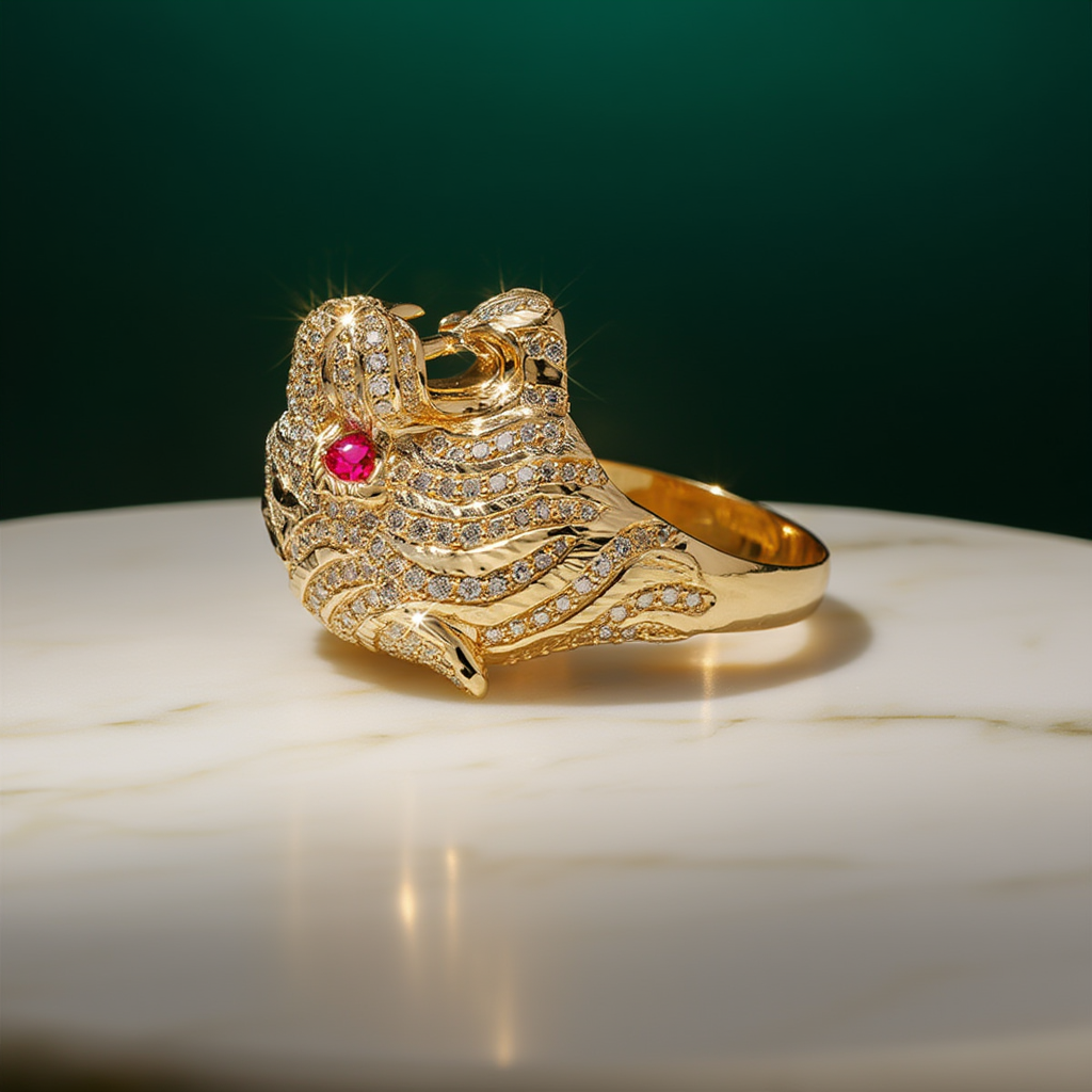 Gold statement ring