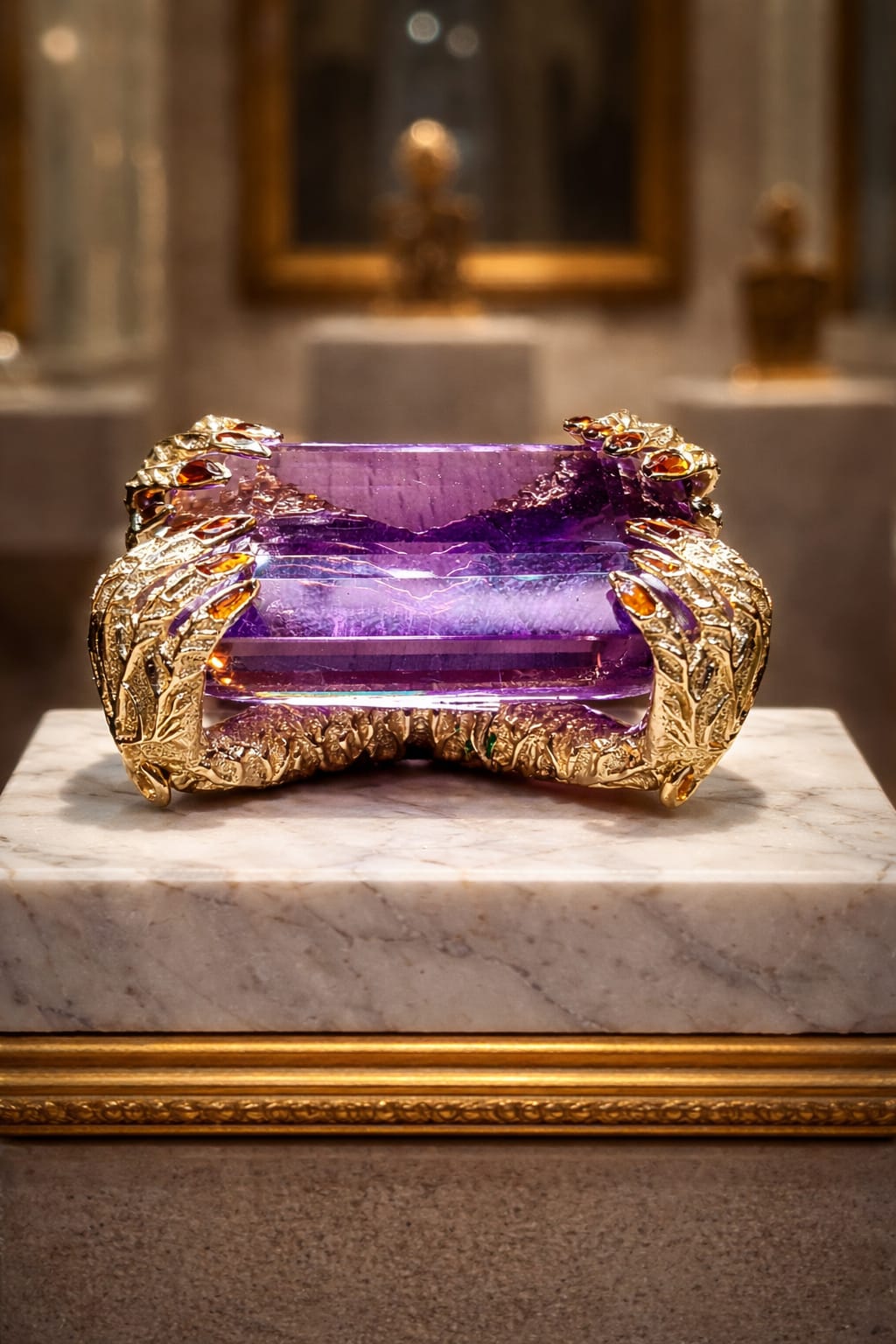 Purple gemstone ring